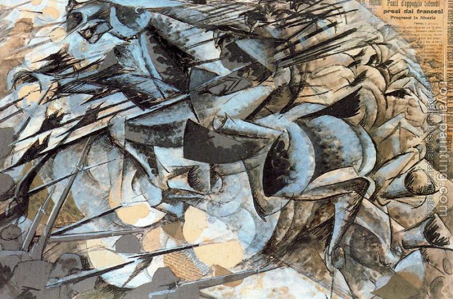 Umberto Boccioni : The Charge of the Lancers